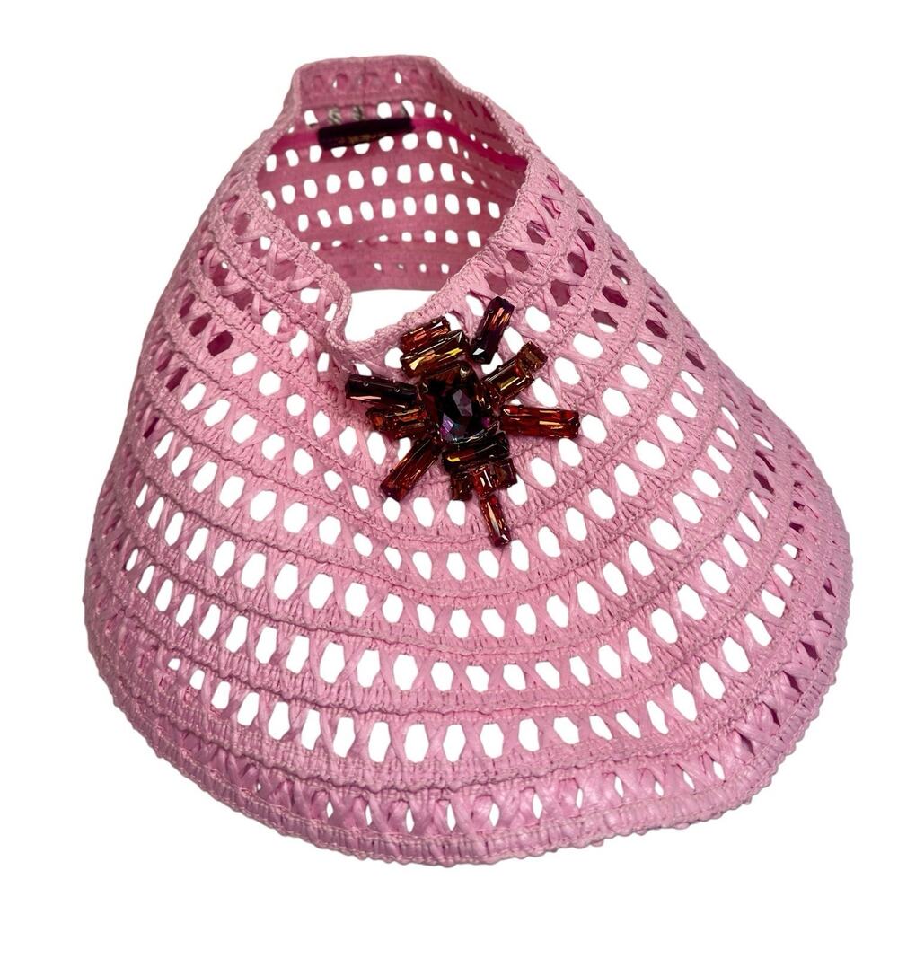 Louis Vuitton Pink Raffia Hat – Made in France – One Size – Excellent Condition